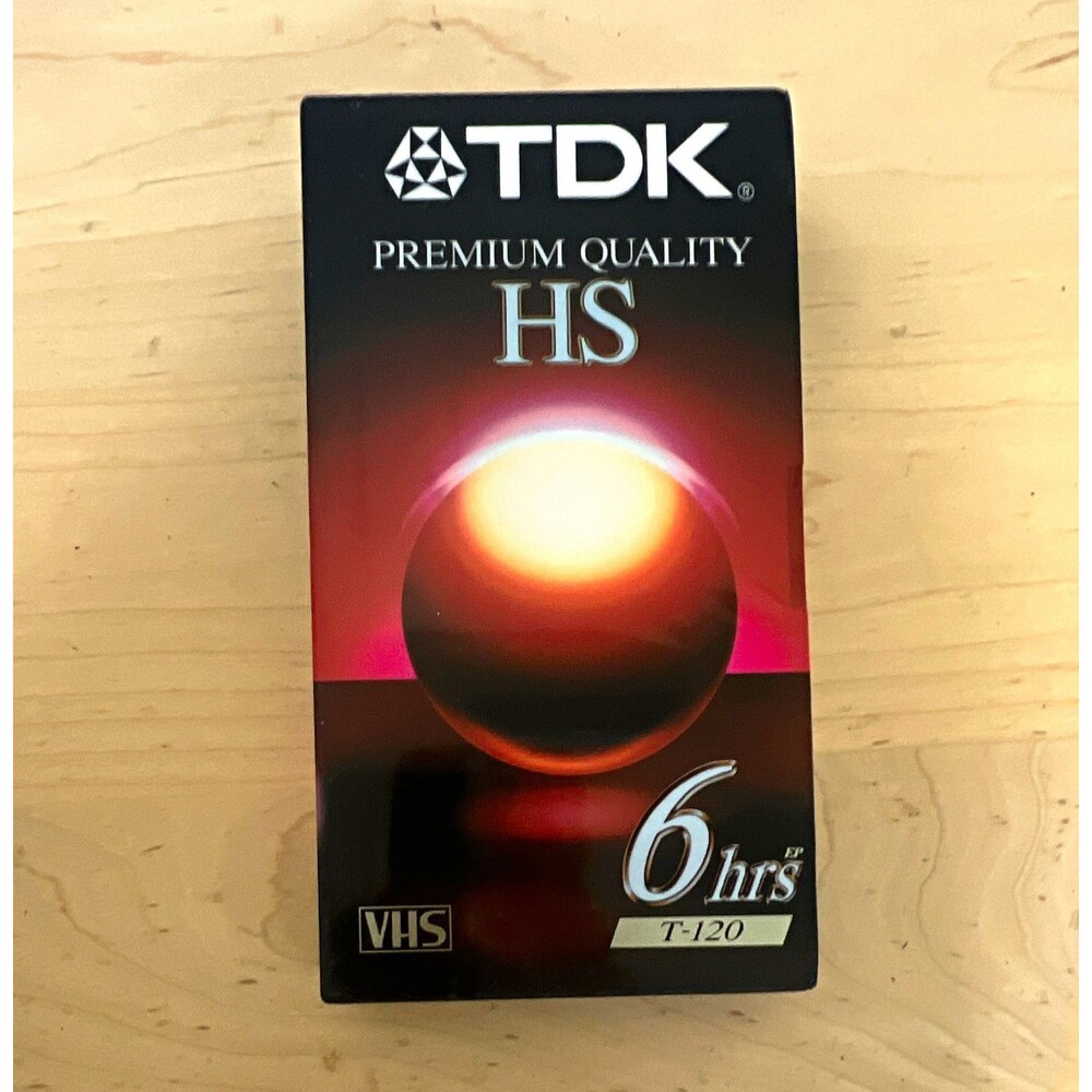 TDK HS T-120 VHS Recordable Blank Video Tape 6 Hr Sleeve Pack T-120HSBH